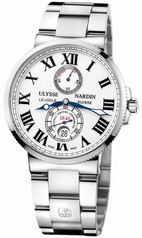 Ulysse Nardin Maxi Marine Chronometer White Dial Stainless Steel Automatic Men's Watch 263-67-7-40