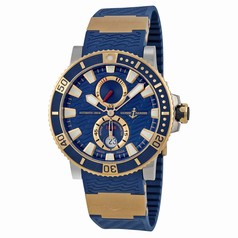 Ulysse Nardin Maxi Marine Diver Blue Dial 18kt Rose Gold Titanium Men's Watch 265-90-3-93
