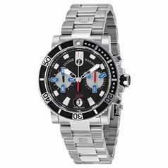 Ulysse Nardin Maxi Marine Diver Chronograph Black Dial Stainless Steel Men's Watch 8003-102-7-92