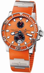 Ulysse Nardin Maxi Marine Diver Chronometer Orange Dial Rubber Strap Automatic Men's Watch 263-33-3-97