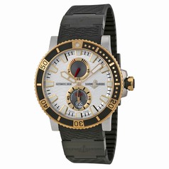 Ulysse Nardin Maxi Marine Diver Silver Dial Titanium Rose Gold Men's Watch 265-90-3C-91