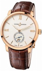 Ulysse Nardin San Marco Classico Ivory Dial 18kt Rose Gold Brown Leather Men's Watch 8276-119-2-31