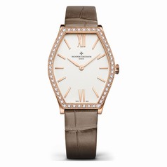 Vacheron Constantin Malte Silver Dial 18K Rose Gold Diamond Ladies Watch 25530000R-9742