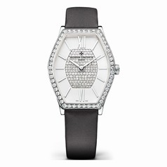 Vacheron Constantin Malte Silver Dial 18kt White Gold Diamond Ladies Watch 25530/000G-9801