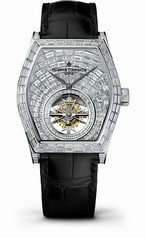 Vacheron Constantin Malte Tourbillon High Jewelry 18 Carat White Gold Diamond Pave Dial Men's Watch 30630/000G-9899