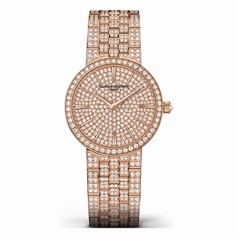 Vacheron Constantin Traditionnelle 18 Carat Pink Gold Diamond Pave Dial Ladies Watch 25575/Q02R-9281