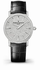 Vacheron Constantin Traditionnelle Diamond Pave Dial Men's Watch 82673/000G-9821