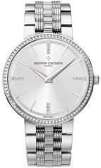 Vacheron Constantin Traditionnelle Silver Dial Diamond Men's Watch 81577V01G-9270