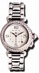 Cartier Pasha 18kt White Gold Diamond Ladies Watch WJ1116M9