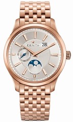 Zenith Captain Moonphase Silver Dial Rose Gold Polished Men's Watch 18.2140.691/02.M2140