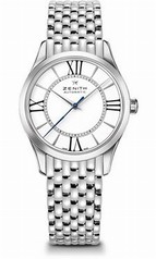 Zenith Captain Ultra Thin White Dial Stainless Steel Ladies Watch 03231067938M2310