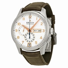 Zenith Captain Winsor Chronograph White Dial Brown Leather Men's Watch 032072405401C711