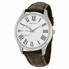 Zenith Elite Ultra Thin White Dial Brown Leather Men's Watch 03201068111C493