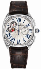 Zenith Heritage Star Open Silver Dial Brown Leather Ladies Watch 16.1925.4062/01.C725