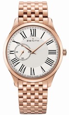 Zenith Heritage Ultra Thin Small Seconds White Dial Rose Gold Polished Men's Watch 18.2010.681/11.M2010